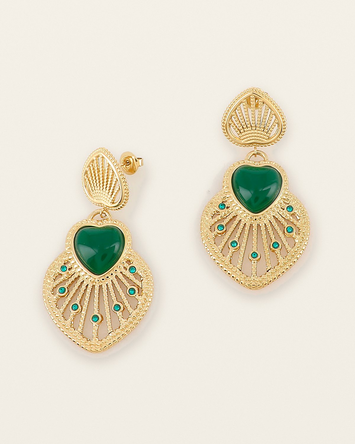 Coralie Earrings – Green