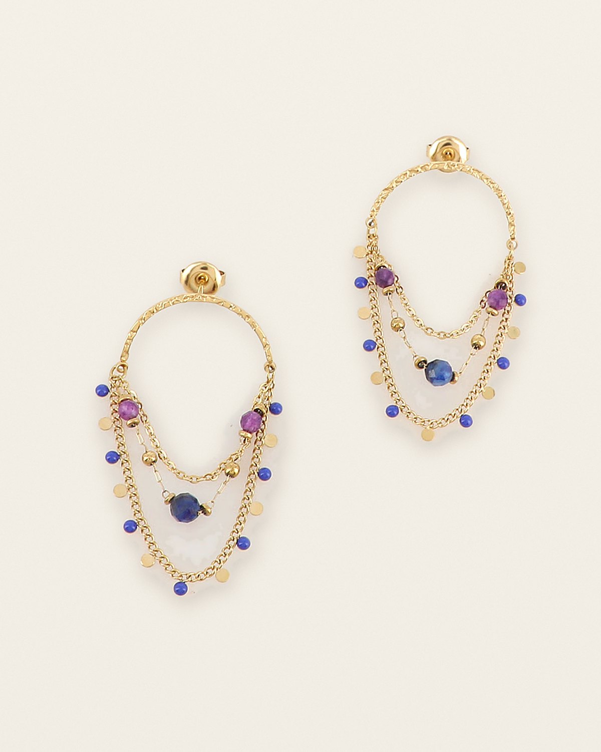 Bérénice Earrings – Blue & violet