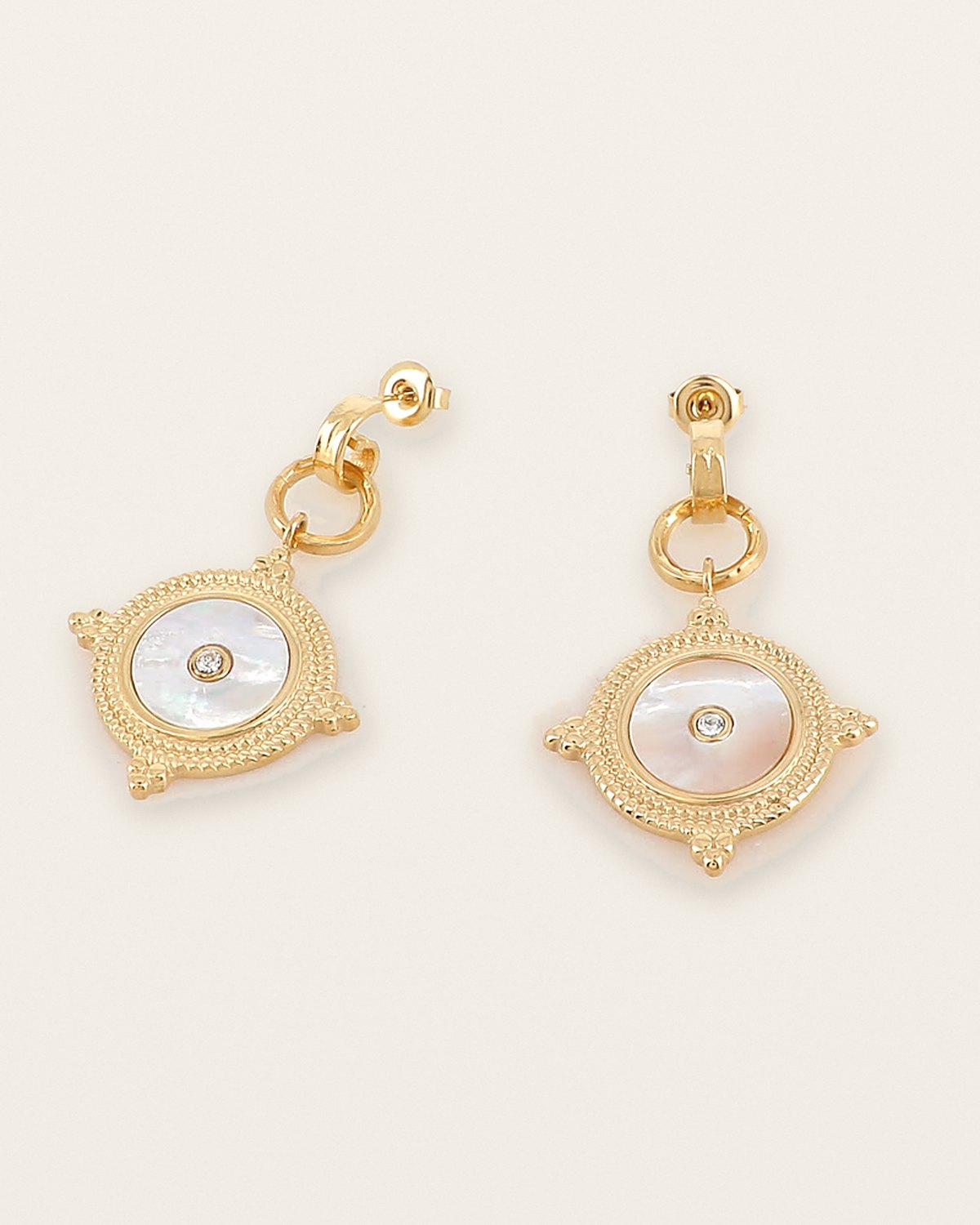 Thaïs Earrings – White mother-of-pearl
