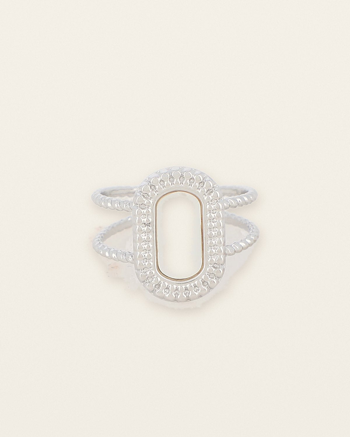 Oriane Ring – Silver, White mother-of-pearl