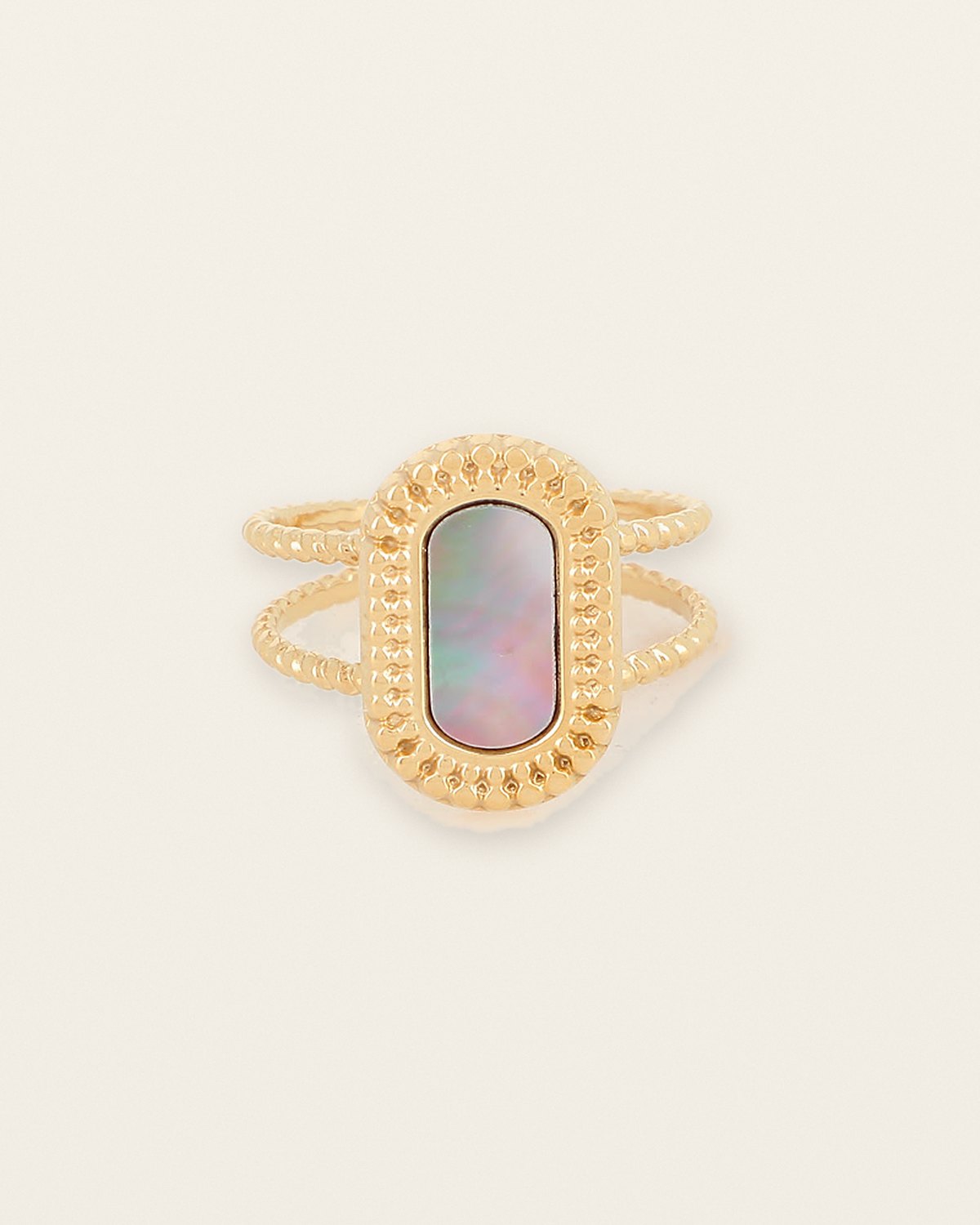 Oriane Ring – Gold, Grey mother-of-pearl