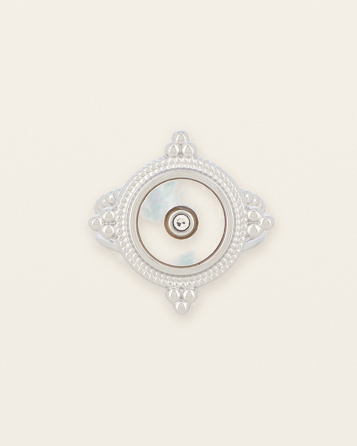 Isaure Ring – Silver, White mother-of-pearl