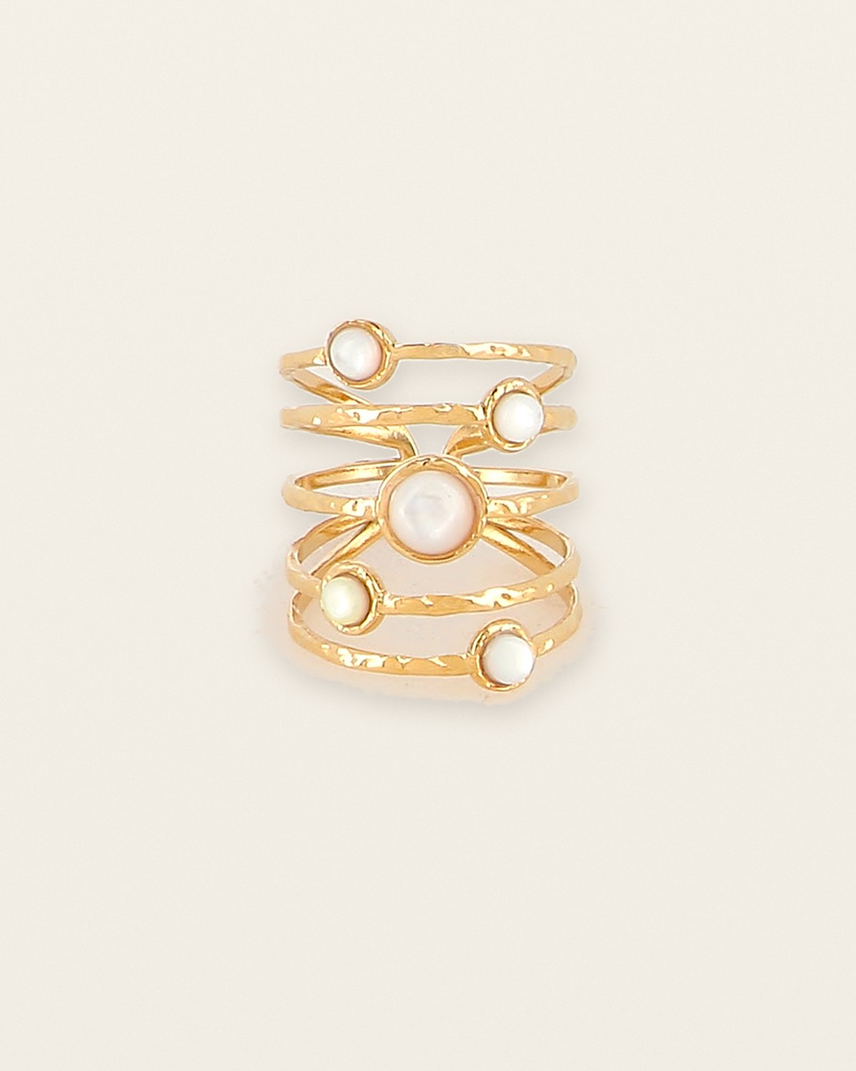 Apolline Ring – White mother-of-pearl