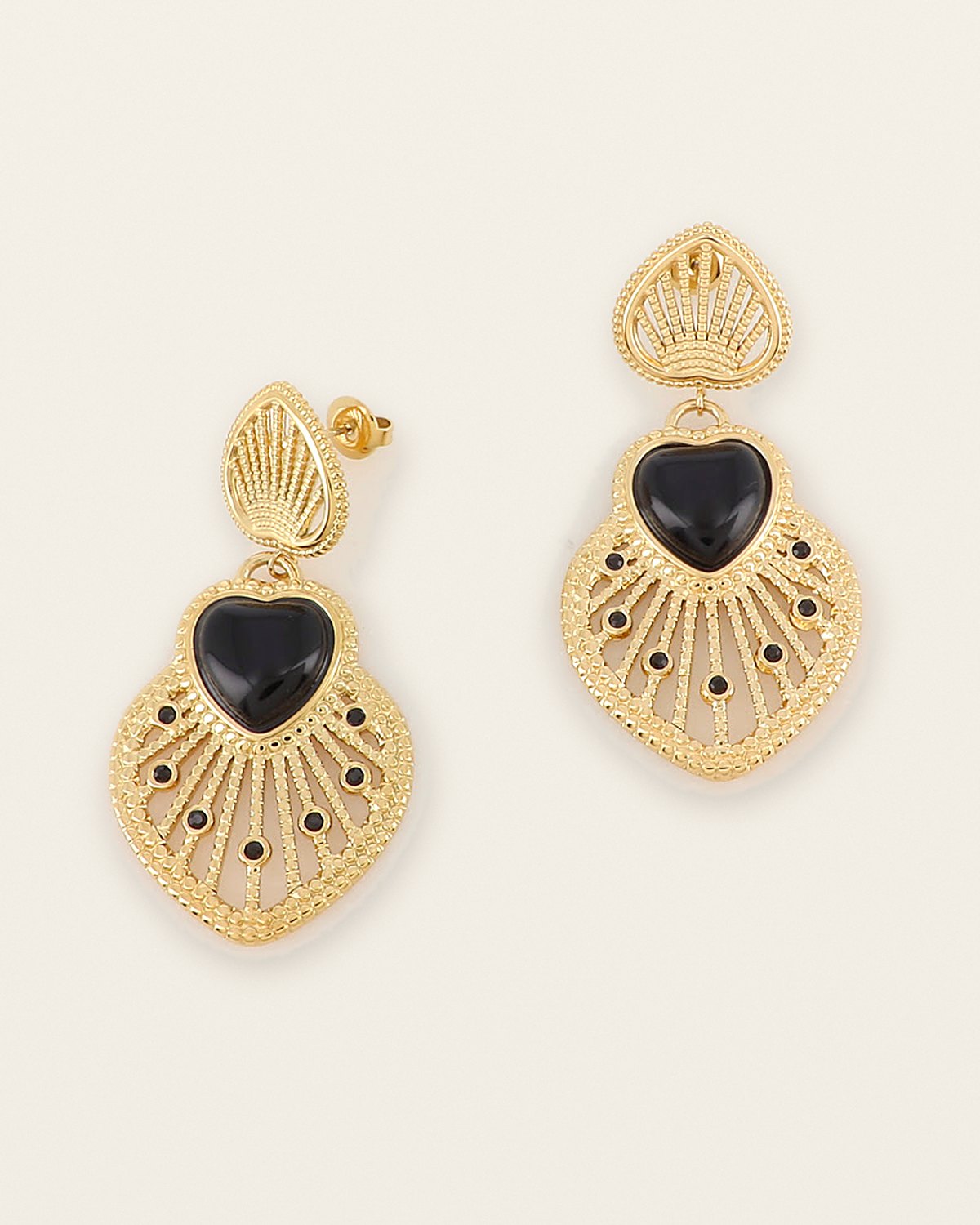 Coralie Earrings – Black