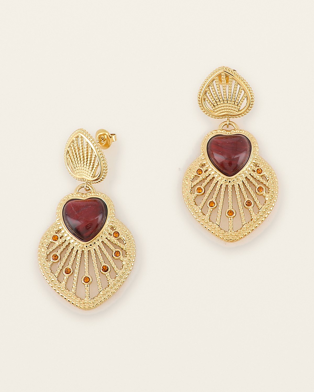Coralie Earrings – Brown